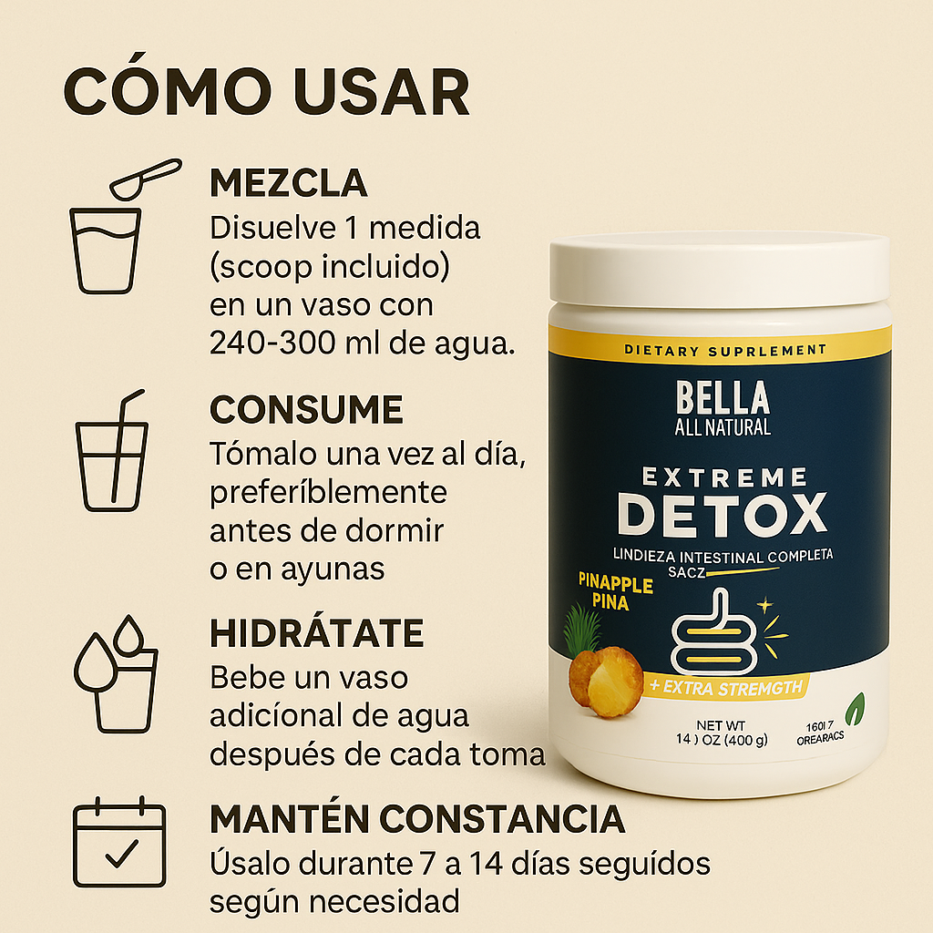 🌿 Empieza tu cambio hoy con Extreme Detox + envío gratis incluido 🍍